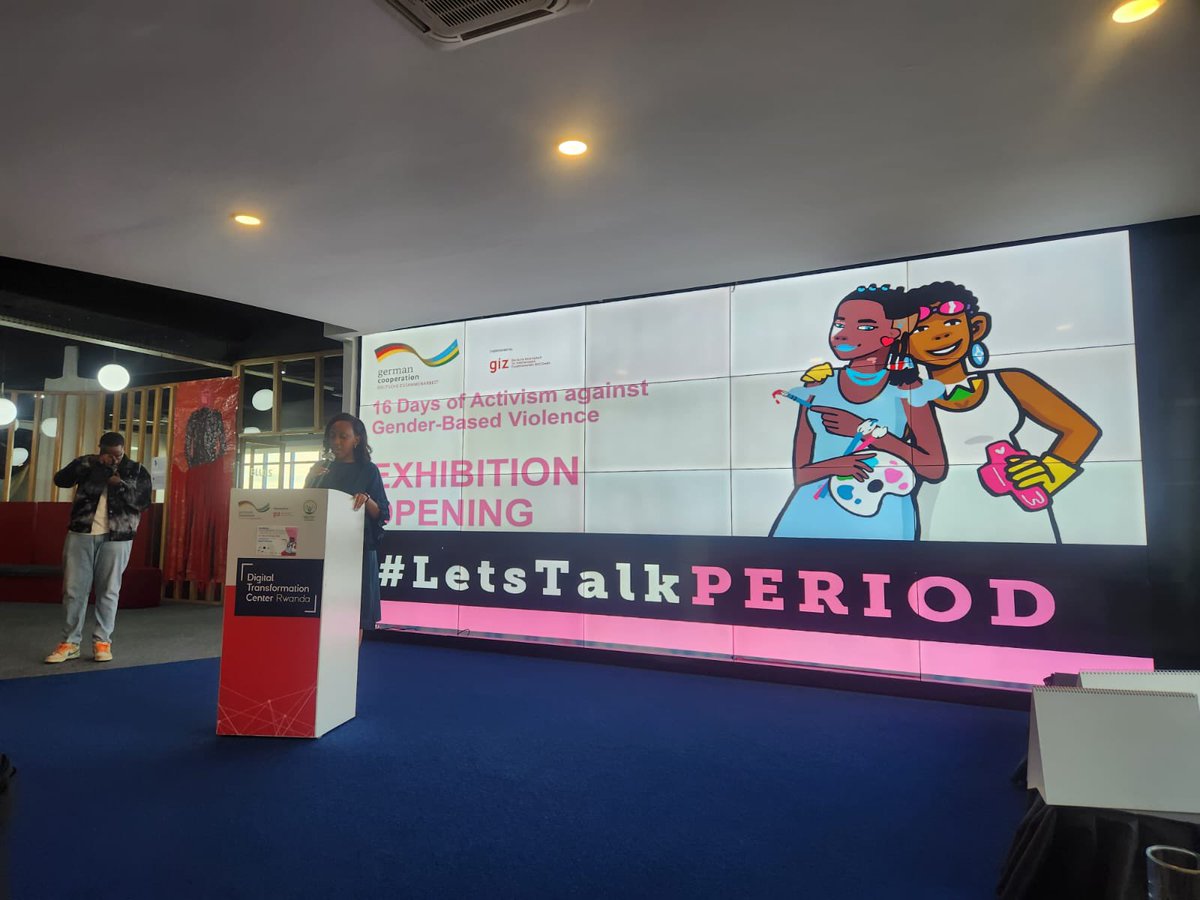 IsraelinRwanda's tweet photo. @AmbEinatWeiss attended the opening of the arts  exhibition #LetsTalkPERIOD organised by @giz_rwanda 

The exhibition explored the intersection of GBV, menstrual health &hygiene and period poverty. 

It's indeed paramount to address the challenges that women and girls experience in this regard,  and to eliminate any forms of stigmatisation and taboos surrounding #GBV & menstruation