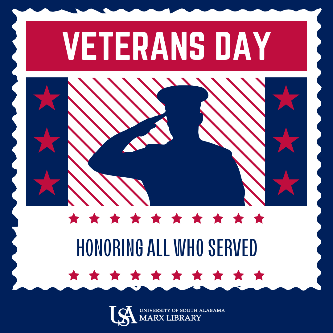 Today, we honor the bravery and sacrifices of our veterans. Happy Veterans Day to all who have served and continue to serve!

#VeteransDay #ReadySouthGo #MarxLibrary