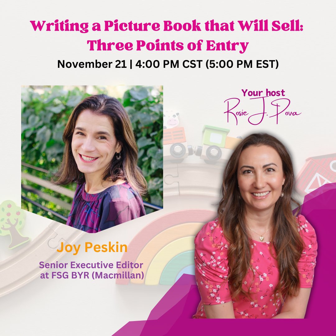 RosiePOV's tweet photo. Registration is now open! Grab your spot, RT, tag your writer friends! 
Details here: https://t.co/55gpjeGk4M

#WritingCommunity #kidlit #picturebooks #editorworkshop https://t.co/LjEfzaybz9