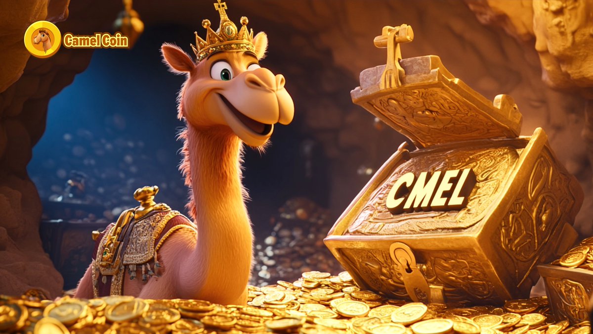Behold the King of Treasure! 👑🐫✨ Camel has unlocked the vault of endless riches. Join the royal journey to wealth and claim your  gold! 💰 #CamelCoin #blockchain #memecoin
