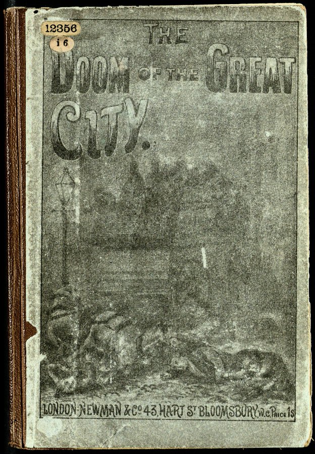 Currently enjoying William Delisle Hay's DOOM OF THE GREAT CITY (1880), a London apocalypse story and early progenitor of better-known Wyndham and Matheson novels. It's only 50-odd pages, an overwrought combination of Victorian moralising and eerie death 'tableaux'.