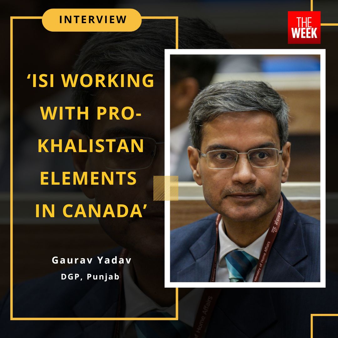 TheWeekLive's tweet photo. FROM THE MAGAZINE | In an exclusive conversation with THE WEEK, @DGPPunjabPolice Gaurav Yadav says the state has seen a surge in violent crimes orchestrated by organised criminal networks based in Canada and the United States. 

Read the interview by @nambiji
https://t.co/aVFZeTKCkr

#ProKhalistan #Students #Canada #UnitedStates #ISI