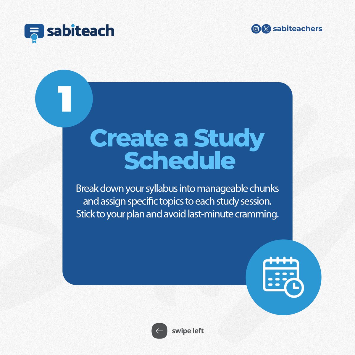 sabiteachers's tweet image. Walk into your exam hall with confidence using these study tricks🎓

Swipe through to see how these techniques can work for you!

#examstudy #learning #sabiteach #studytechniques #activerecall #examtricks #examsprep #mindmapping