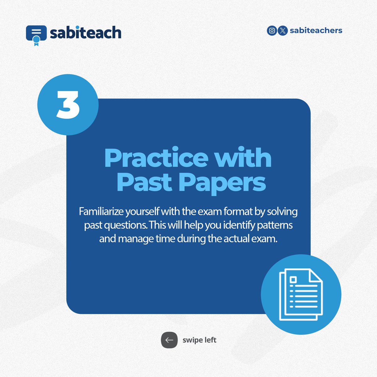 sabiteachers's tweet image. Walk into your exam hall with confidence using these study tricks🎓

Swipe through to see how these techniques can work for you!

#examstudy #learning #sabiteach #studytechniques #activerecall #examtricks #examsprep #mindmapping