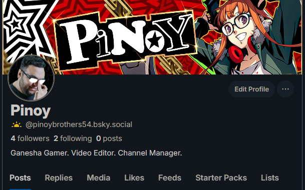 Made an account on bluesky. I don't use social media much in general, but hey maybe I'll use it more than this shit website.