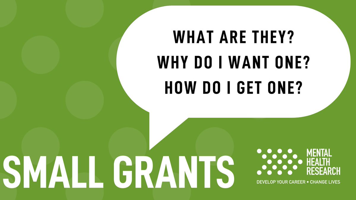 Incubator for Mental Health Research (@mhrincubator) on Twitter photo Getting the small grants is important for the early stages of your #research career – to build up your track record, proving you’re fundable! Check out this post for some inspo, featuring:
mentalhealthresearch.org.uk/small-grants-a…
<a href="/arc_wessex/">NIHR Applied Research Collaboration Wessex</a>
<a href="/FutureLearn/">FutureLearn</a>
<a href="/theRCN/">The RCN</a>
<a href="/UKRI_News/">UK Research and Innovation</a> Getting the small grants is important for the early stages of your #research career – to build up your track record, proving you’re fundable! Check out this post for some inspo, featuring:
mentalhealthresearch.org.uk/small-grants-a…
<a href="/arc_wessex/">NIHR Applied Research Collaboration Wessex</a>
<a href="/FutureLearn/">FutureLearn</a>
<a href="/theRCN/">The RCN</a>
<a href="/UKRI_News/">UK Research and Innovation</a>