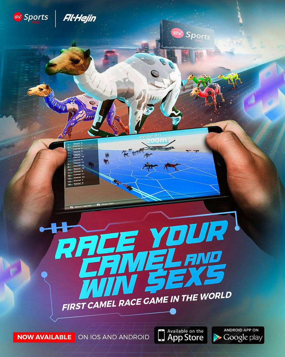 Get ready for the thrill of the race with Al Hejin, the world's first Web3 camel racing game! 🐫

🔥 Now that the summer heat is gone, the racing season is back, and it's time to lead your camels to victory in the finale race! 🏁

Download the app (link in bio) and use code HUMPS