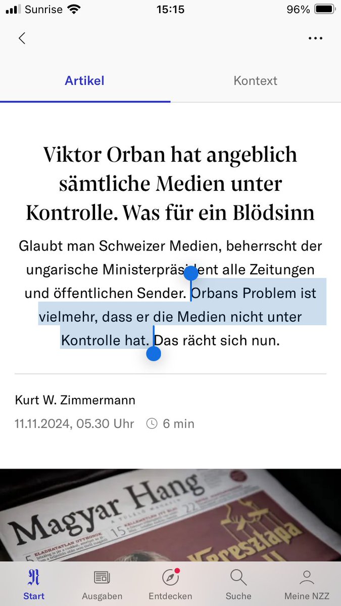 Diese lästigen Medien! 😱<a href="/NZZ/">NZZ</a>