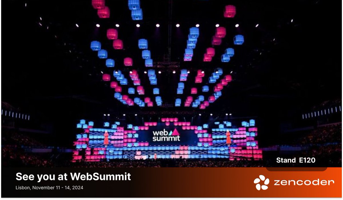 zencoderai's tweet image. Excited to be at @WebSummit! 🎉 Come meet us at Pavilion 1, Stand E120, Nov 11-14, and catch our founder, Andrew Filev, speaking on Nov 13, 10:45 AM at Stage 12, Pavilion 4! 🚀 Let's talk #AI in coding! #Lisbon #ZencoderInAction