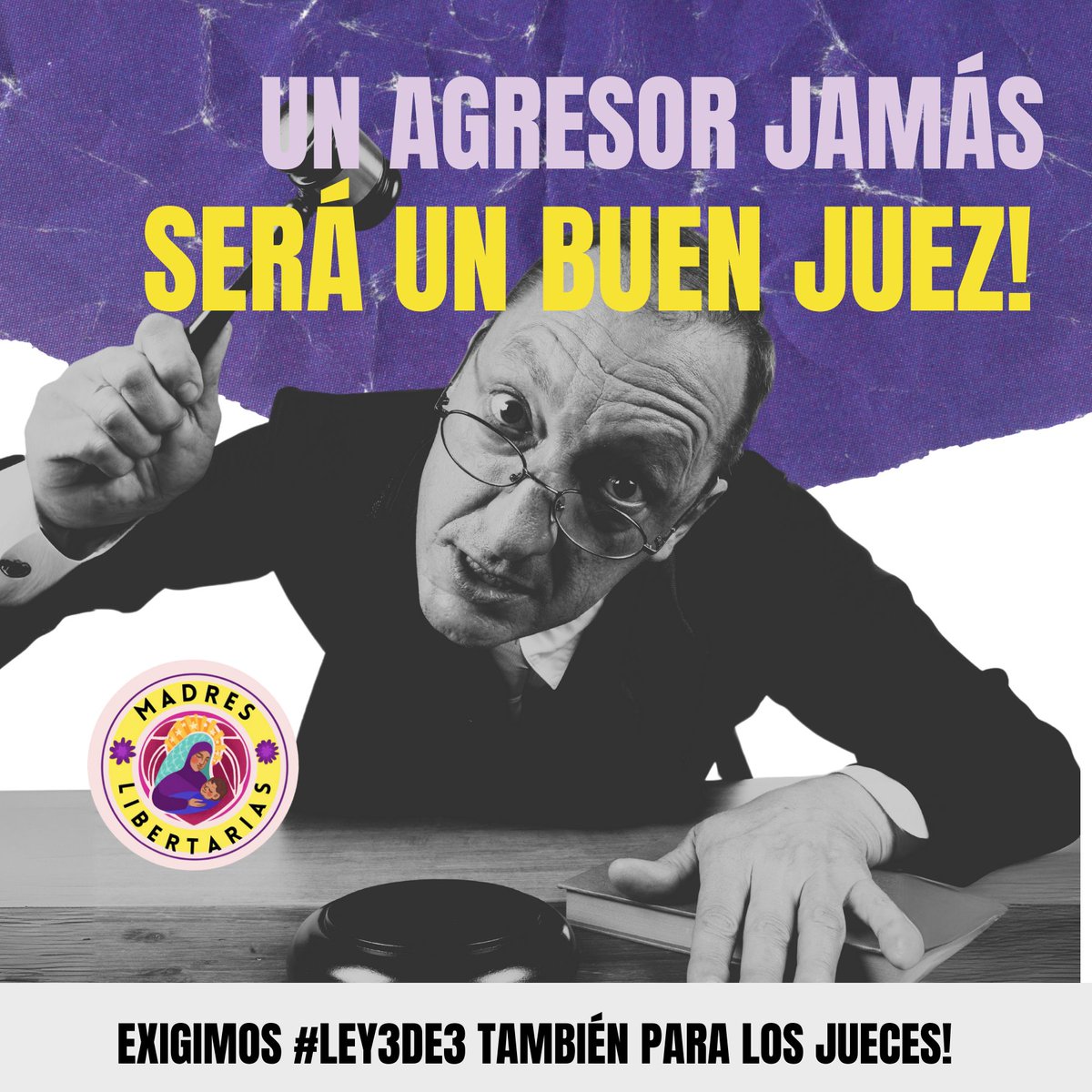 MadresLibresVV's tweet image. Ya no podemos soportar más injusticias, más sentencias y tratos machistas! 
No más jueces agresores! 
No más #ViolenciaInstitucional 
Exigimos #ley3de3 también para los jueces! 
Ningún juez agresor en el poder!
💜⚖️🔥
#ReformaPoderJudicial  
#violenciaVicaria