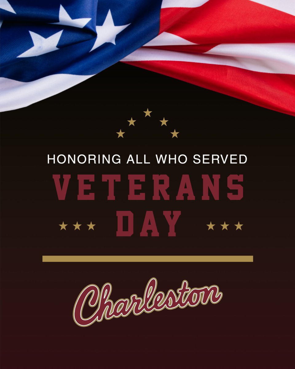 Honoring all who served 🇺🇸 Happy Veterans Day from Charleston Athletics! 

#TheCollege 🌴