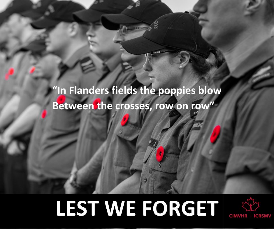 CIMVHR_ICRSMV's tweet photo. This Remembrance Day we show recognition to the bravery and devotion of those who serve and have served. Their sacrifice has shaped our nation, and we are deeply grateful for their service.
 
Together, we remember.
 
#Lestweforget #CanadaRemembers

--

En ce Jour du Souvenir, nous sommes reconnaissants du courage et du dévouement de ceux et celles qui servent et qui ont servi. Leurs sacrifices ont façonné notre nation et nous sommes éternellement reconnaissants de leur service.
 
Ensemble, nous nous souvenons.
 
#NoublionsJamais #LeCanadaSeSouvient