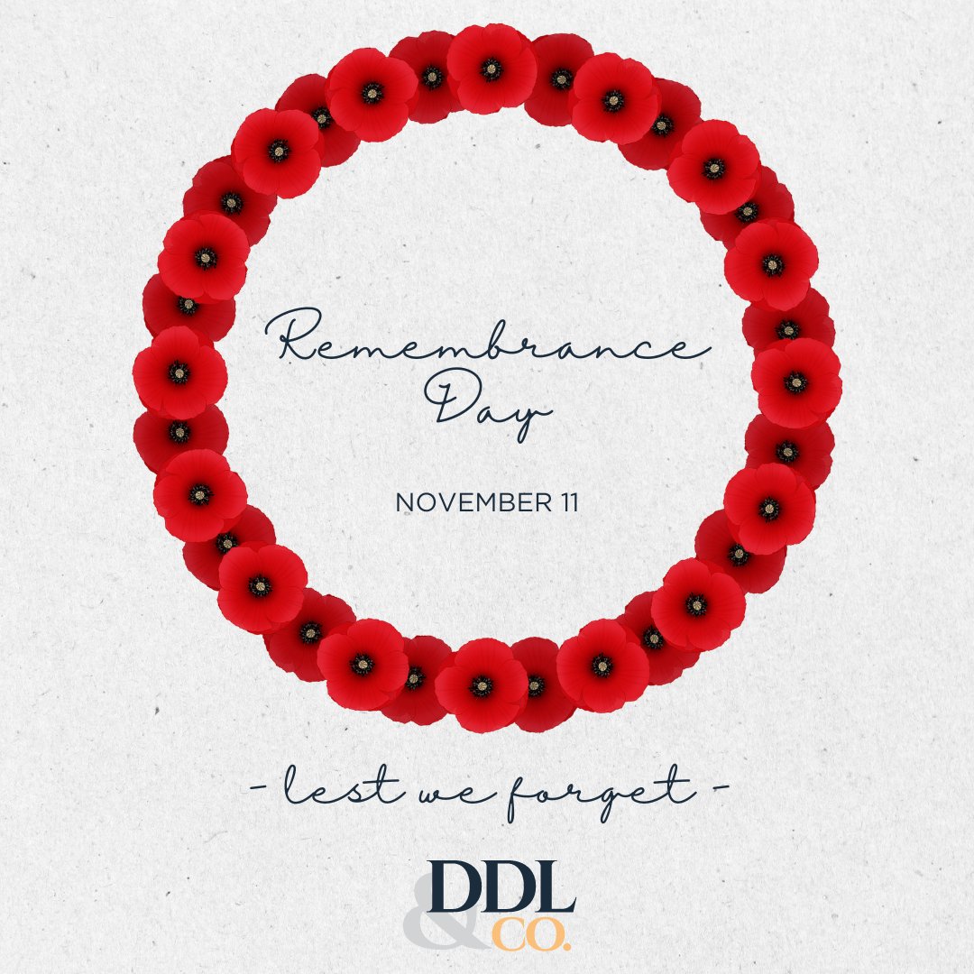 Today, we pause to honour and remember the brave men and women who have served and sacrificed for our freedom. Their courage and dedication will never be forgotten. 🌺
At DDL &amp; Co., we express our deepest gratitude to those who have fought to protect our future. Lest we forget.❤️