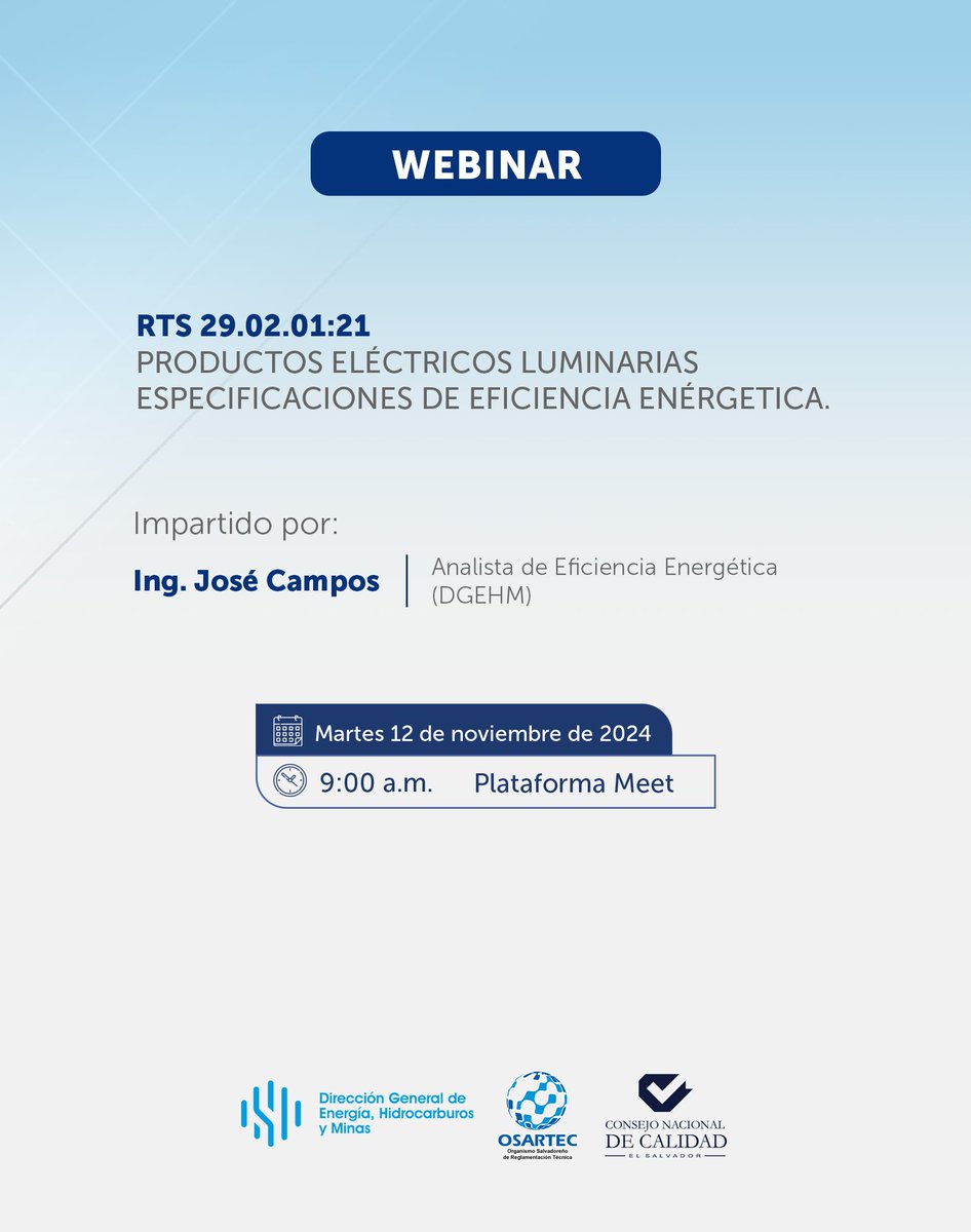 Organismo Salvadoreño de Reglamentación Técnica tweet media
