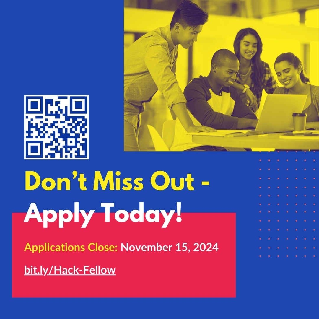 #HackDiversity is now accepting applications for their FREE Fellowship program!

Apply now to become a Fellow in Boston or NYC in 2025! Applications close November 15:
bit.ly/hack-fellow

#baruchstarr #baruchworks #tech #stem #diversityinstem #diversityintech #firstgen