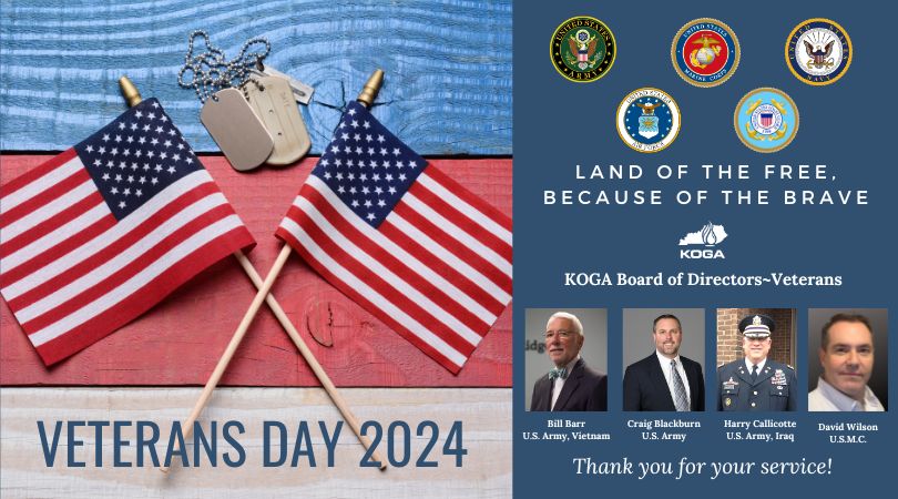 Kentucky Oil and Gas Association (@kyoilgas) on Twitter photo KOGA is thankful for the men and women who have served in our nation's armed forces, including our board member veterans Bill Barr, of <a href="/BlackRidgeUSA/">BlackRidge</a>, Craig Blackburn, of <a href="/div_energy/">Diversified Energy</a>, Harry Callicotte, and David Wilson, of <a href="/DaraEnergy/">DaraEnergy</a>. Thank you for your service! KOGA is thankful for the men and women who have served in our nation's armed forces, including our board member veterans Bill Barr, of <a href="/BlackRidgeUSA/">BlackRidge</a>, Craig Blackburn, of <a href="/div_energy/">Diversified Energy</a>, Harry Callicotte, and David Wilson, of <a href="/DaraEnergy/">DaraEnergy</a>. Thank you for your service!