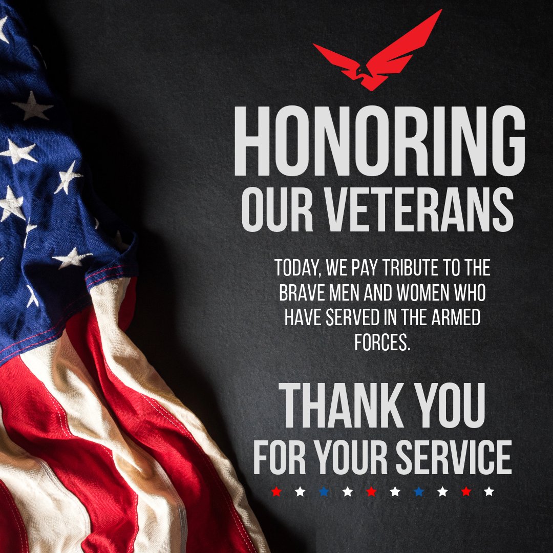 402Digital's tweet photo. Today, we pay tribute to the brave men and women who have served our great nation. Thank you for your courage, dedication, and sacrifice. Freedom isn't free. https://t.co/mjXyeXhVyG