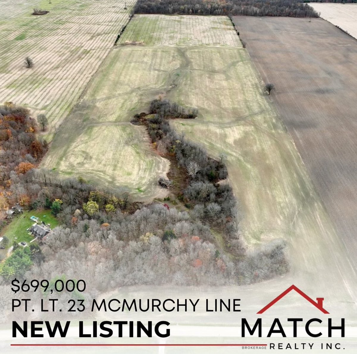 44 +/- acres, with approximately 40 acres workable of Ekfrid silty clay soil. The sale includes the current winter wheat crop, planted October 12, 2024.

☎️ Jackie Pepper, Broker
519.510.7156

#agx