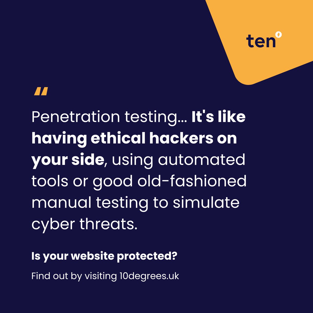 Penetration testing isn't just for huge corporations - it's vital for safeguarding personal data on your WordPress site too. 

Read the 10 Degrees blog to find out how to protect your site by prioritising data security - lnkd.in/eKJxxakr

#GDPR #wordpress #dataprivacy