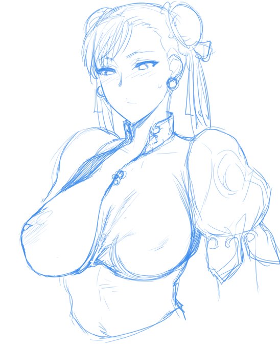 今貼るためにHDD探してたら春麗本の時に「あの服って脱がすとしたらやっぱこれしかないか・・・」って確認のために描いたラクガキ出てきた、ので。 