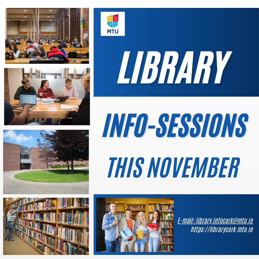 MTU Library (@mtulibraryinfo) on Twitter photo If you're working on assignments this term, drop in to any of our workshops this month & find out how to source material, add references / citations, as well as create impressive visuals for your assignments. Details available at bit.ly/40G8LVS <a href="/MTU_ie/">Munster Technological University</a> <a href="/MTU_CorkSU/">MTU Cork SU - Aontas Na Mac Léinn MTU Corcaigh</a> If you're working on assignments this term, drop in to any of our workshops this month & find out how to source material, add references / citations, as well as create impressive visuals for your assignments. Details available at bit.ly/40G8LVS <a href="/MTU_ie/">Munster Technological University</a> <a href="/MTU_CorkSU/">MTU Cork SU - Aontas Na Mac Léinn MTU Corcaigh</a>