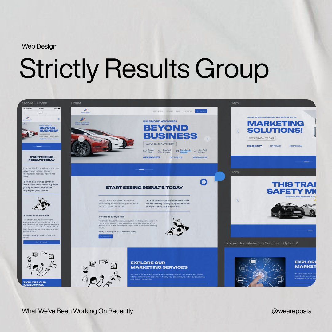 PostaStudio's tweet image. 📷 What we&apos;ve been working on recently? 
Elevating web designs, shaping strategic marketing plans, and crafting powerful branding! Let&apos;s create something amazing together!
 #PostaStudio #WebDesign #MarketingPlans #Branding