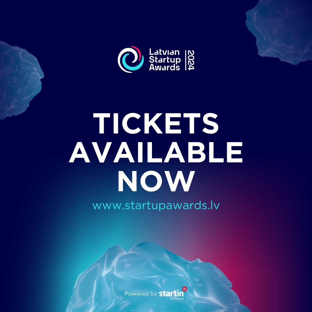 The Latvian Startup Awards 2024 is coming in hot on December 6, and it's the place you want to be at. Last year? Absolute scenes. Game-changing wins, quality connections, and enough energy to power all of Riga. Peep the highlights from 2023: startupawards.lv/latvian-startu…

🎟️ Grab your