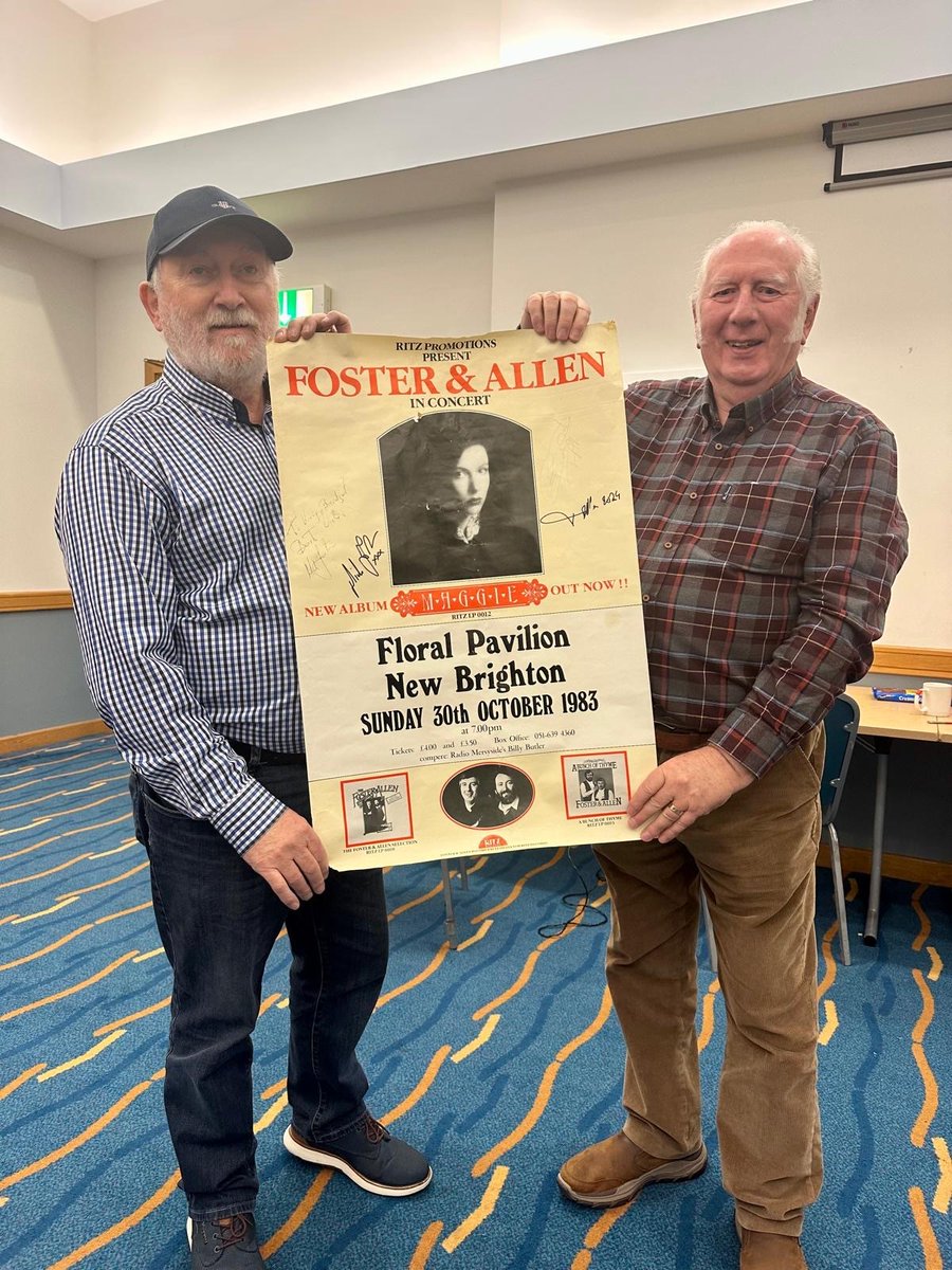 We had great fun in New Brighton last Saturday.
On the photo with poster from our concert at Floral Pavilion from 1883!
Tonight we are in Parr Hall, Warrington. Hope to see you there!

For more details visit: fosterandallen.ie