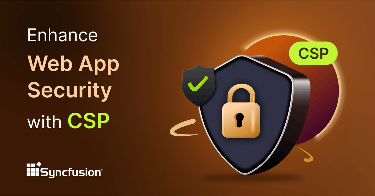 Syncfusion's tweet image. Boost your #WebAppSecurity with #ContentSecurityPolicy!

             ● Learn how #CSP prevents #XSS attacks &amp;amp; data breaches.
             ● Implement #CSP policies to define trusted resource sources.
             ● Improve user trust &amp;amp; build a safer online experience.…