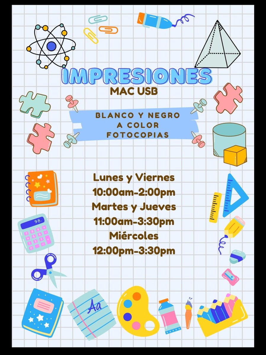 MAC_USBve's tweet image. ¡Es inicio de semana 8! En un abrir y cerrar de ojos llega semana 12, nada mejor que mantener tus sesiones de estudio al día así que recuerda que puedes hacer uso de sala A e impresiones en el siguiente horario:

¡Te esperamos!