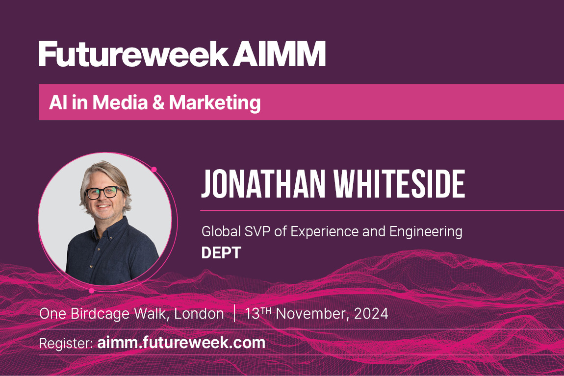 videoweek's tweet image. We are happy to announce Jonathan Whiteside, @DeptAgency will be speaking at FutureWeekAIMM

The 13th November, 2024 at One Birdcage Walk, London.

For more information and to register: aimm.futureweek.com

#FWAIMM24 #FutureWeekAIMM #Media #AI #Advertising