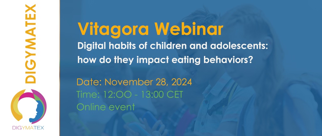 How can you measure the digital maturity of children and adolescents and its influence on their eating behaviors? Interested in hearing more? Join our upcoming webinar.📱👉Register now: vitagora.com/webinar-childr… #DIGYMATEX #Children #Adolescents #Eating #Habits #Digital #Maturity