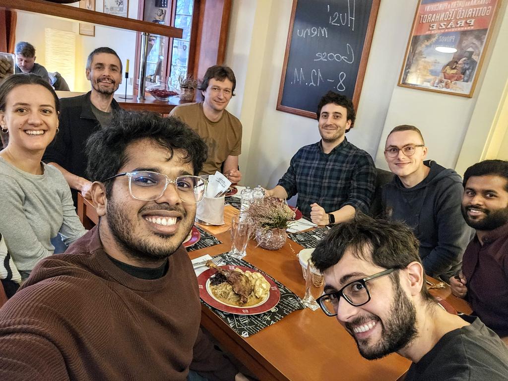 Surface science lab (@surfphyschem) on Twitter photo Today is St. Martin and it is a tradition to eat roast goose. People in the Czech republic associate the feast with the onset of winter and snow ❄️
Today our group enjoyed a nice St. Martin's lunch ☺️ <a href="/JesusRedox/">Jesús Redondo</a> <a href="/SreehariS9/">𝑿𝑹𝑷 𝗡𝗼𝘁𝗶𝗳𝗶𝗰𝗮𝘁𝗶𝗼𝗻</a> <a href="/roserfernandezc/">Roser Fernandez i Climent</a> <a href="/KFPPMFF/">Katedra fyziky povrchů a plazmatu MFF UK</a> Today is St. Martin and it is a tradition to eat roast goose. People in the Czech republic associate the feast with the onset of winter and snow ❄️
Today our group enjoyed a nice St. Martin's lunch ☺️ <a href="/JesusRedox/">Jesús Redondo</a> <a href="/SreehariS9/">𝑿𝑹𝑷 𝗡𝗼𝘁𝗶𝗳𝗶𝗰𝗮𝘁𝗶𝗼𝗻</a> <a href="/roserfernandezc/">Roser Fernandez i Climent</a> <a href="/KFPPMFF/">Katedra fyziky povrchů a plazmatu MFF UK</a>