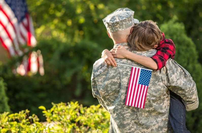 Genealogy Tips: Researching Military Ancestors bit.ly/40IfkqV #genealogy #familyhistory #ancestry #genealogytips #VeteransDay #Veterans 
Photo: veteran hugging his child.