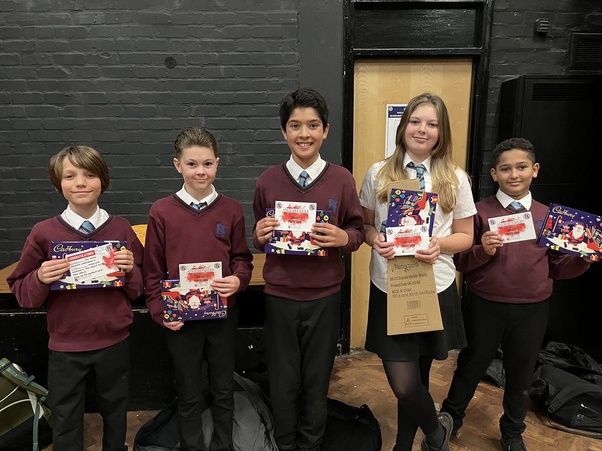 Well done to our Sambathon winners! 

🤩Liam &amp; Megan for creating wonderful instruments!
🤩Edith, Layth, Mason, Yusuf &amp; Damian for collecting so much sponsorship! 

Da iawn a diolch 👏👏