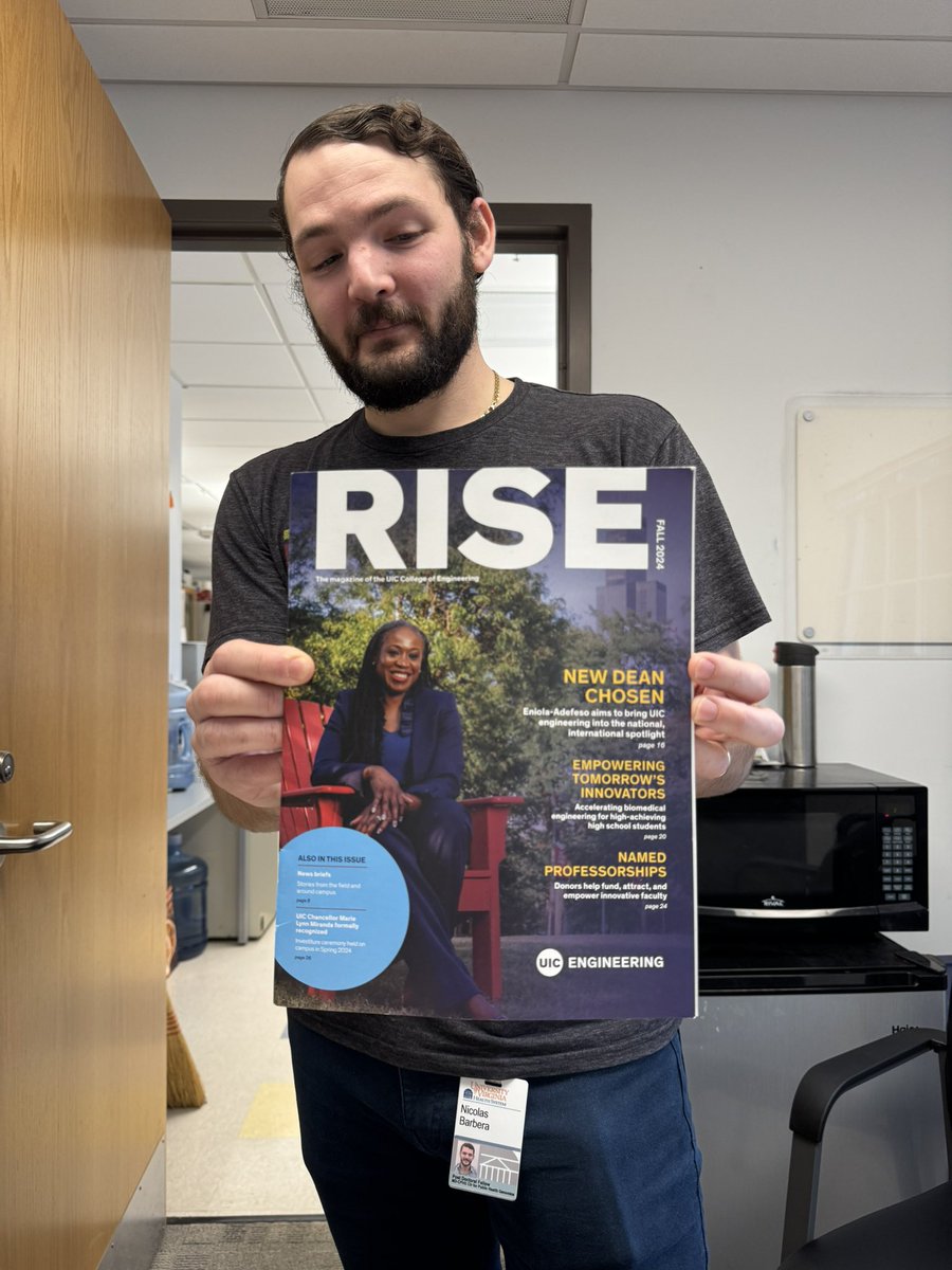 Mete Civelek (@mete_civelek) on Twitter photo When your postdoc is a <a href="/UICEngineering/">UIC Engineering</a> alum from. #RISE meeting the moment.
And great to see a friendly face on the <a href="/UICEngineering/">UIC Engineering</a> magazine. @Lola_UIC When your postdoc is a <a href="/UICEngineering/">UIC Engineering</a> alum from. #RISE meeting the moment.
And great to see a friendly face on the <a href="/UICEngineering/">UIC Engineering</a> magazine. @Lola_UIC