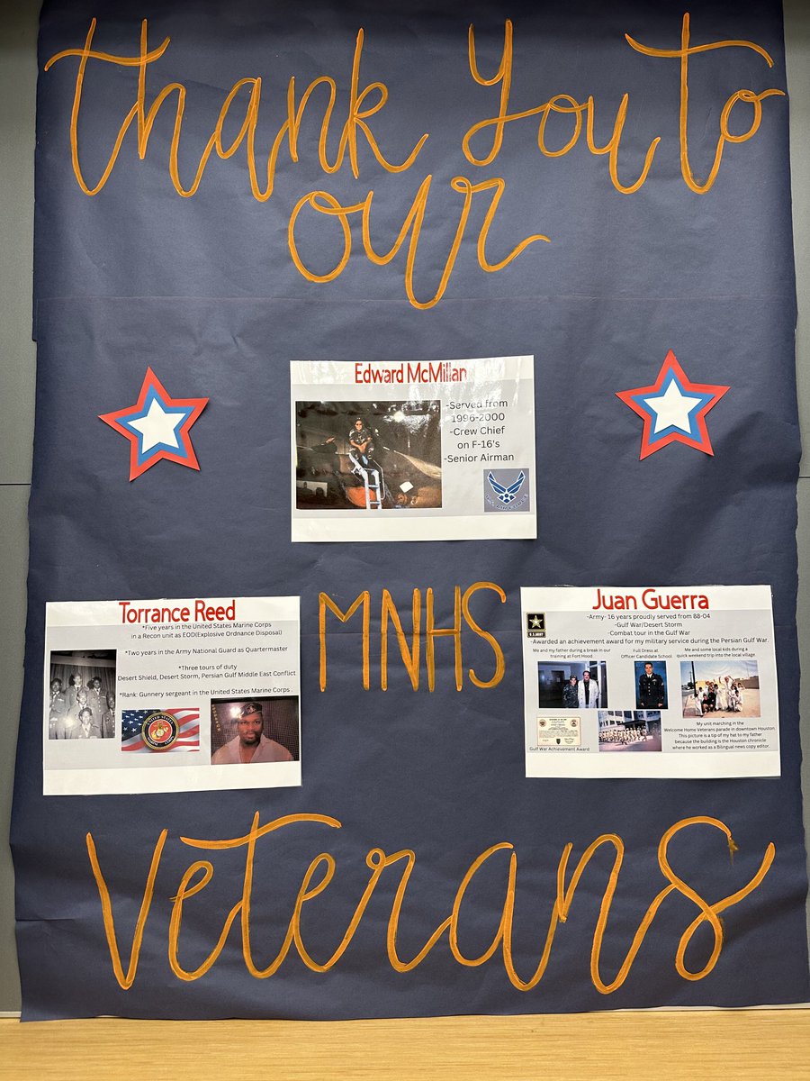 We love our veterans! Thank you for your service. 🇺🇸 ⁦<a href="/McKinneyNorthHS/">McKinney North HS</a>⁩ #ThisIsNorth #TeamMcKinney
