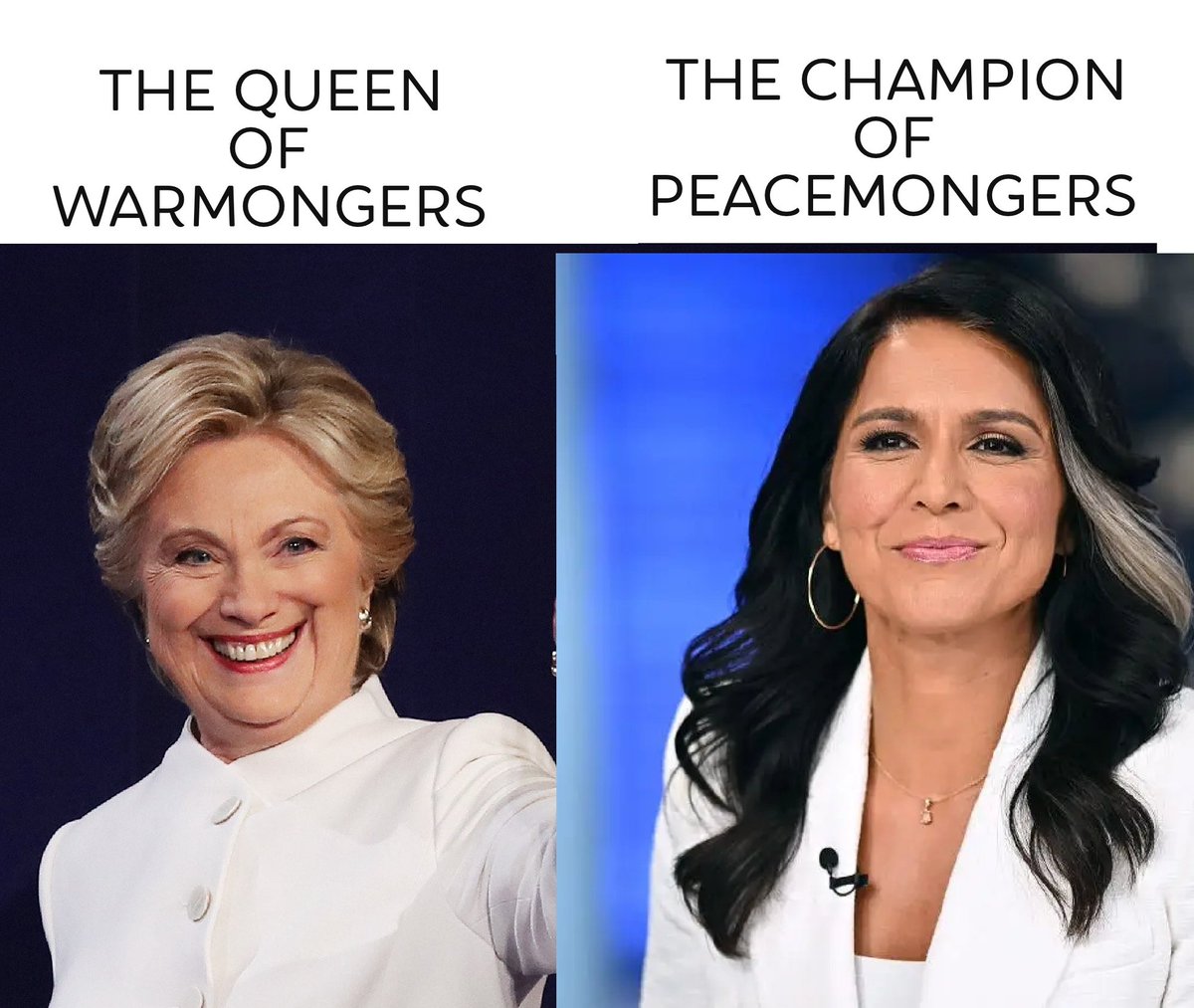 antiwarmisfit's tweet image. Hillary Clinton&apos;s reaction should be enough reason for President Donald Trump to pick Tulsi Gabbard as his Secretary of State #TulsiForSOS
