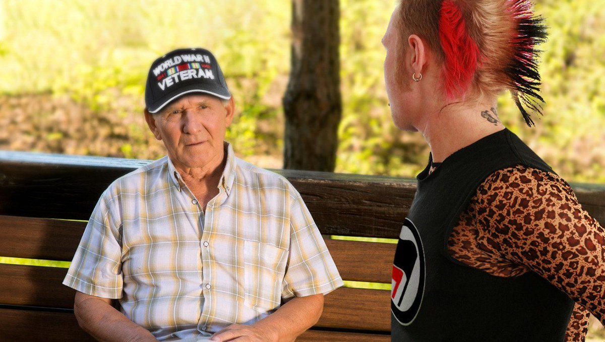 Antifa Member Lectures D-Day Veteran On How To Fight Fascism buff.ly/30pBrn1