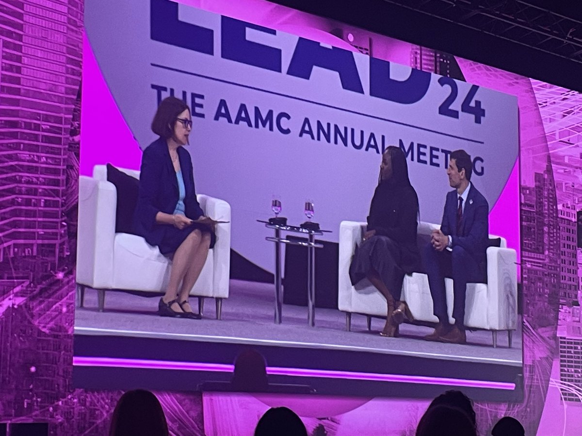 BAAwo_MD's tweet image. #AAMC24 Closing Plenary: Such thoughtful facilitation by Dr. Fuentes-Afflick with impactful responses from Dr. Corbett and Dr. Fajgenbaum on scientific inquiry, evolving AI, team science, &amp;amp;career advancement. Discussed mentorship, showing up authentically and lifting others👌🏾