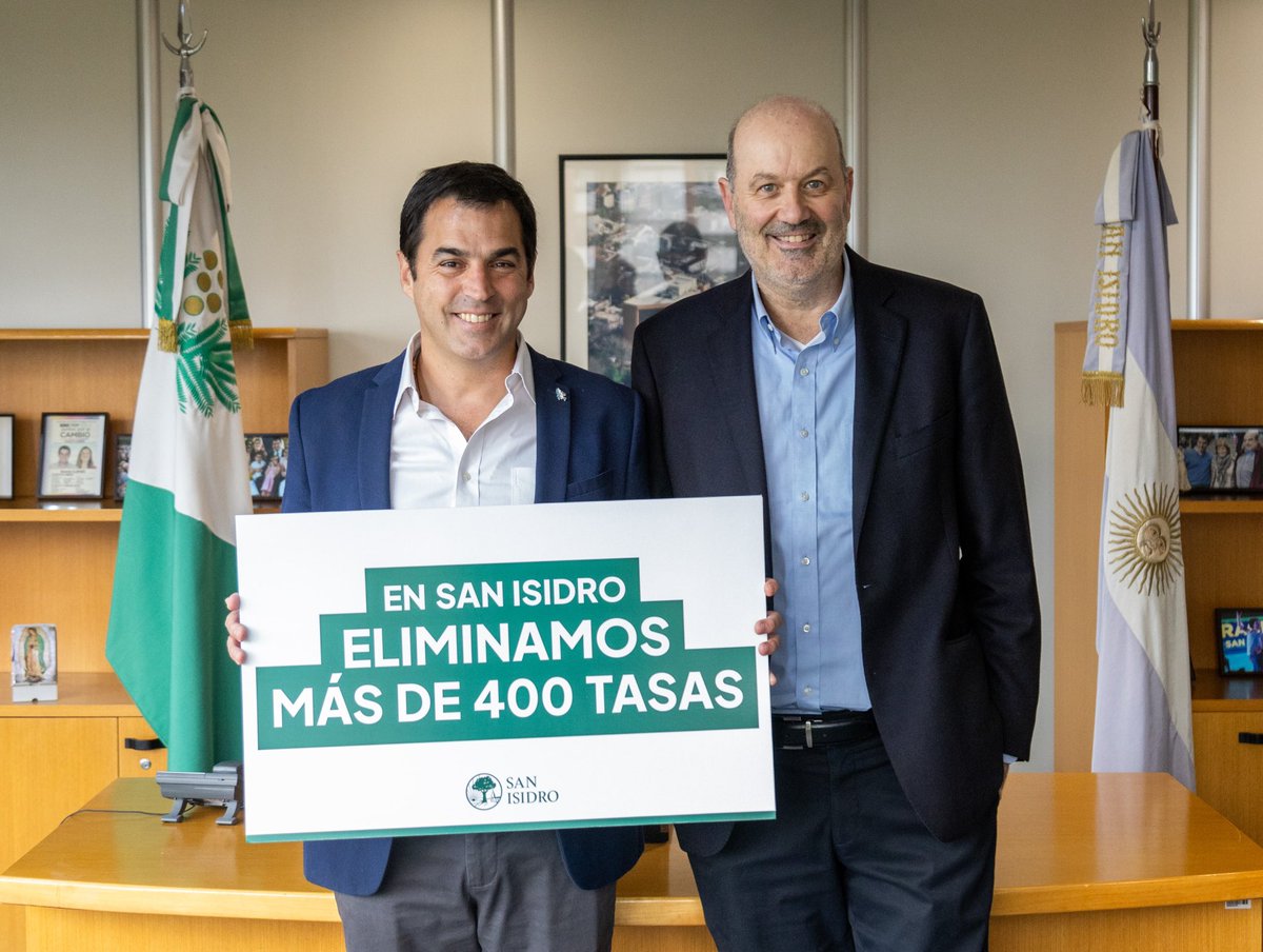 VAMOS A ELIMINAR MÁS DE 400 TASAS, DERECHOS Y CONCEPTOS FISCALES EN SAN ISIDRO

Acompañamos el esfuerzo de todos los argentinos y del gobierno nacional para ordenar nuestras cuentas y volver a crecer. Queremos un Estado que no moleste a los vecinos, comerciantes y emprendedores,