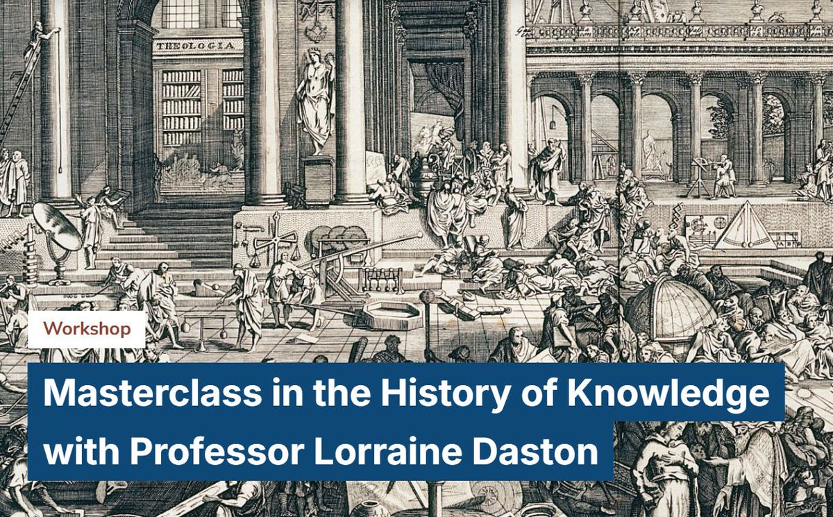 History at EUI (@eui_history) on Twitter photo Interested in the history of knowledge?
On 20 November at 10.00 CET, join the #Masterclass with Lorraine Daston organised by our <a href="/EuiHosm/">EUI | History of Science & Medicine</a> Working Group 👉 loom.ly/AcNmYs4
📢 #KnowledgeHistory #HistoryofScience Interested in the history of knowledge?
On 20 November at 10.00 CET, join the #Masterclass with Lorraine Daston organised by our <a href="/EuiHosm/">EUI | History of Science & Medicine</a> Working Group 👉 loom.ly/AcNmYs4
📢 #KnowledgeHistory #HistoryofScience
