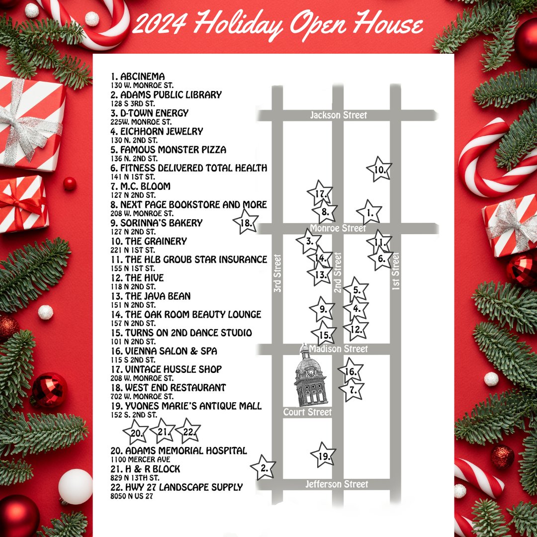 DecaturMain's tweet image. This Friday, November 15 &amp;amp; Saturday, November 16 is our annual Holiday Open House!

We have 22 participating businesses this year! 
Grab your punch card stop at each participating business and complete your punch card to enter to win Decatur Dollars! Check out the pics for more!