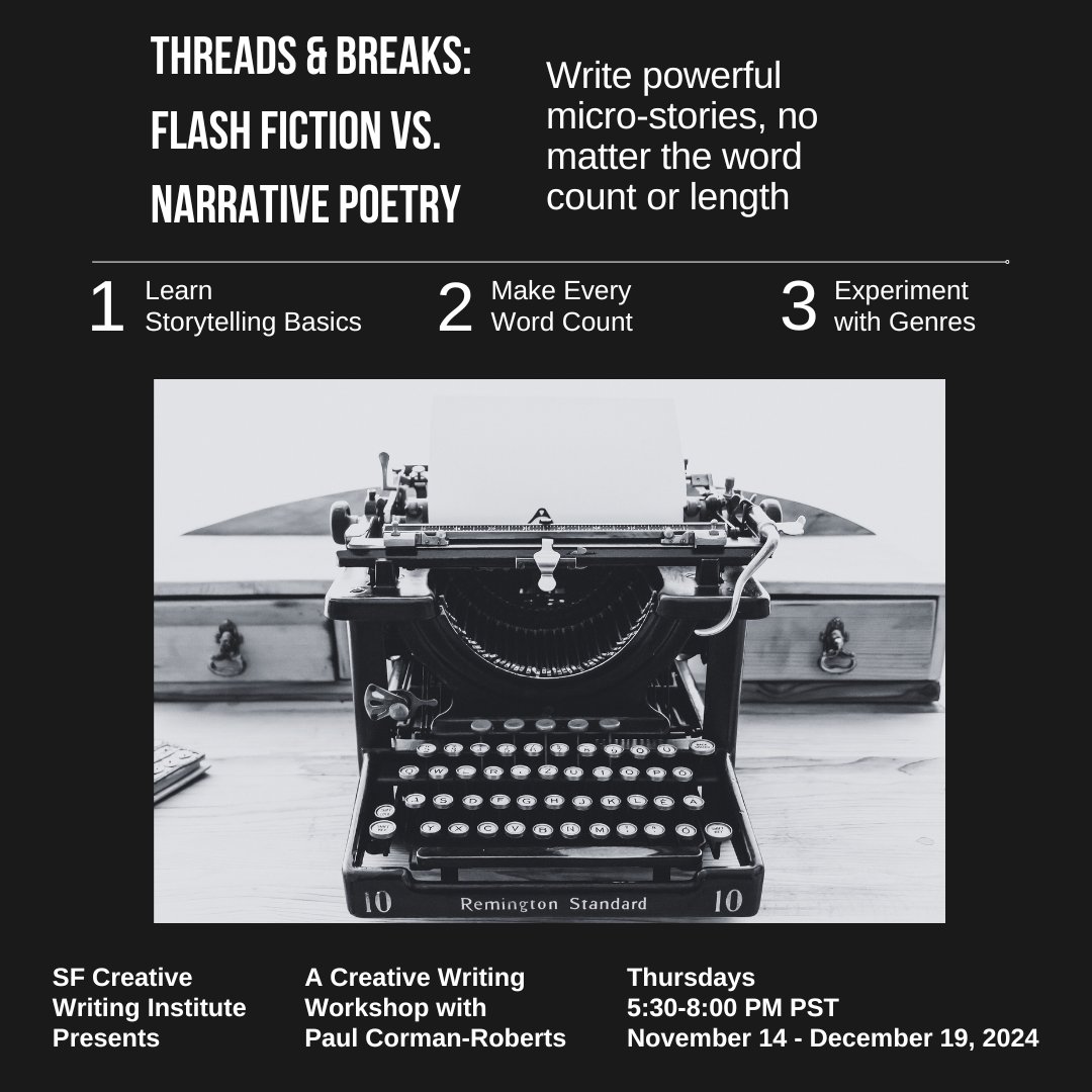 You don't need to write a novel to be a storyteller. Learn how to write powerful short stories, no matter the word count or length. 

Sign up now and learn to share a beautiful story in 1000 words or less!