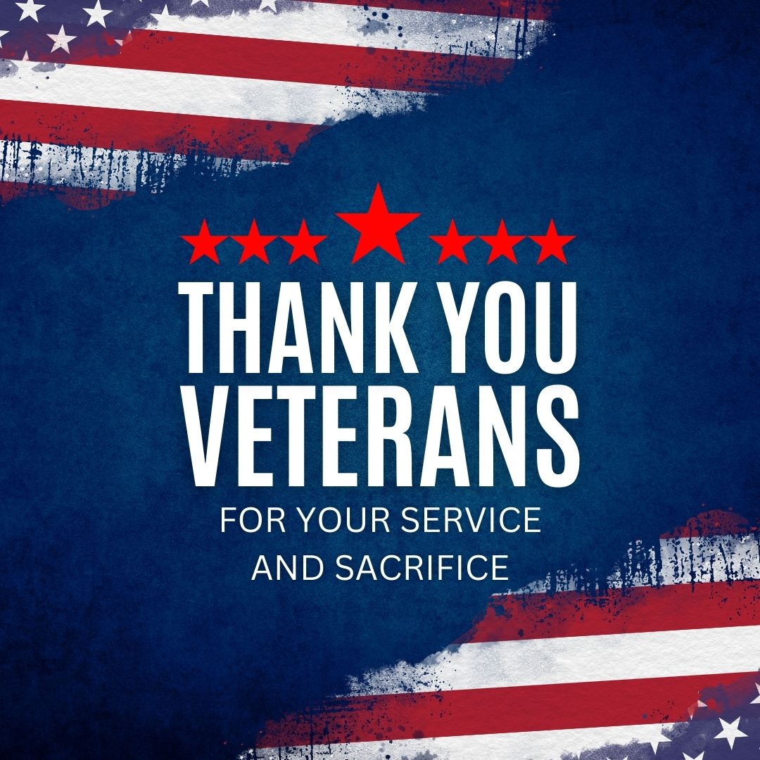 Today, we encourage you to take a moment to recognize the loyalty and service of every veteran who has served our country. Their bravery and dedication of service has given us the freedoms we have today. Thank you for your service and sacrifice.
#VeteransDay