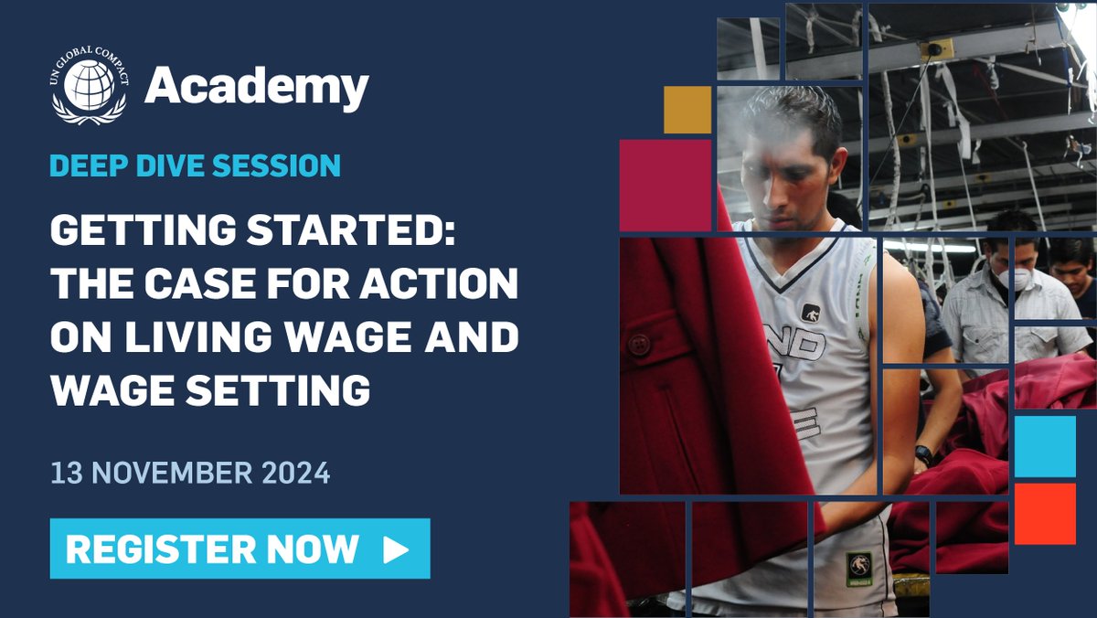 Don't miss our first session of the 3-part Global Webinar Series on #LivingWage, hosted by the <a href="/globalcompact/">UN Global Compact</a> Academy on 13 Nov at 15:00 CET on "Getting Started: The Case for Action on Living Wage". 

Register &amp; learn more: globalcompact.ch/event-details/…

#UnitingBusiness #TenPrinciples
