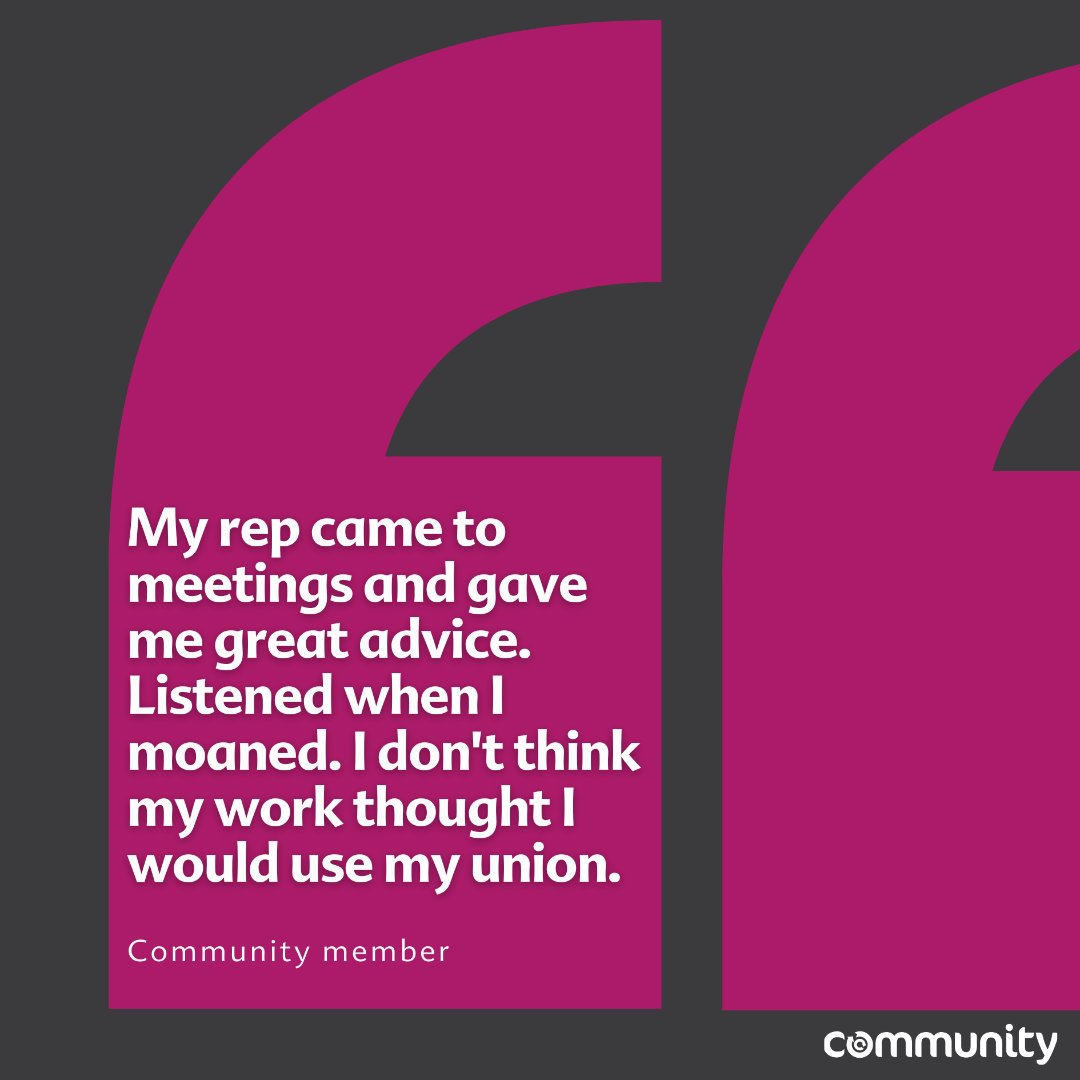 When facing a hard time at work it can be tricky to know where to turn.

As a union, we're here to help you. No matter what sector, no matter what issue - we will support you.

See what a #teacher member said about the help they got from a Community Rep.

#MemberQuoteMonday 👇