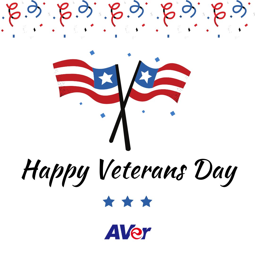 AVerInformation's tweet photo. This Veterans Day, we at AVer proudly honor and remember the brave men and women who have served our country. Thank you for your dedication, courage, and sacrifice.
In observance of Veterans Day, our offices are closed today.
#CONNECTBETTER #AVerGovTech https://t.co/o6tSn7qKsM