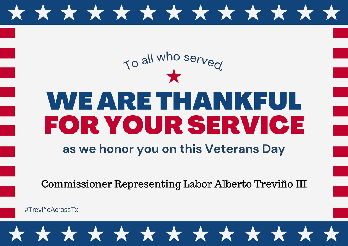 Commissioner Alberto Treviño III (@trevinotwclabor) on Twitter photo 