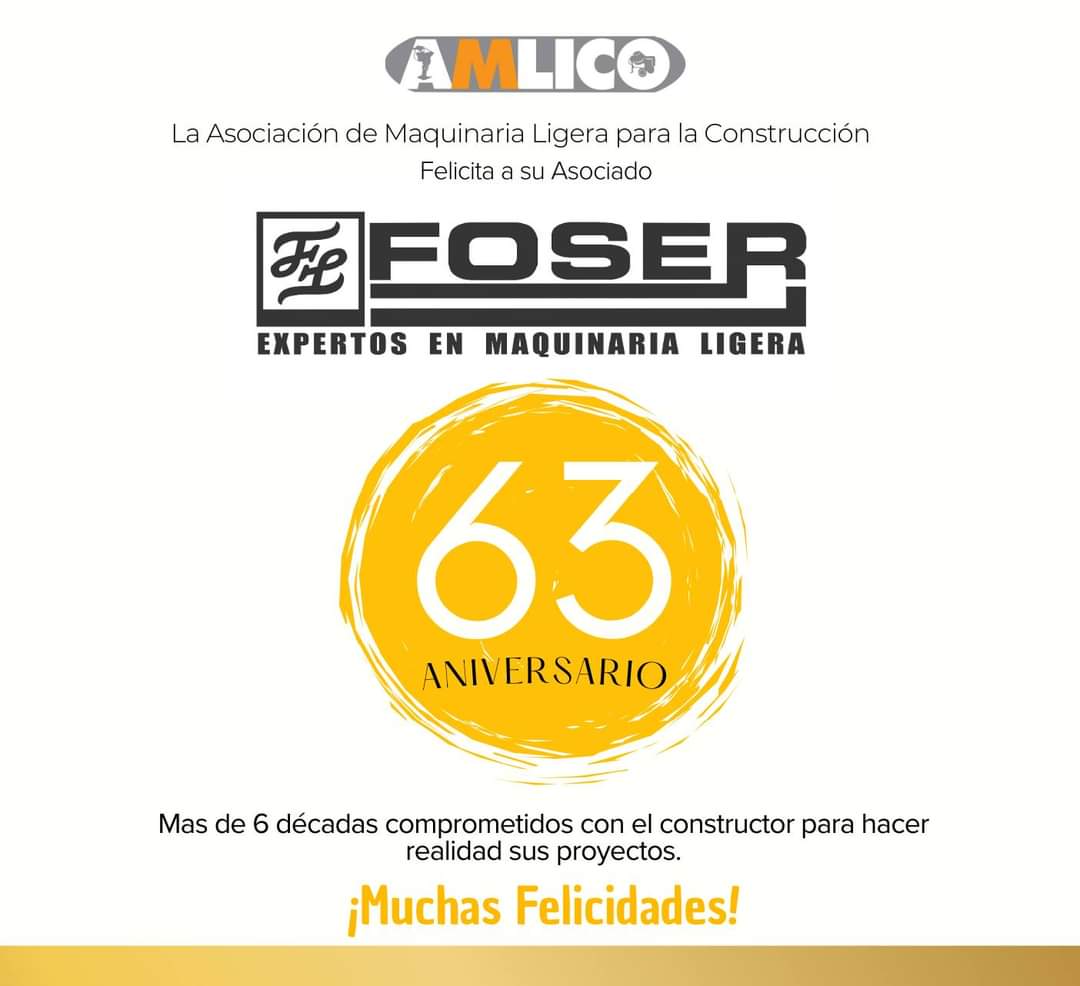 AmlicoAC's tweet photo. ¡Felicidades! @FoserMaquinari  y a todo el equipo de trabajo por su compromiso y dedicación. ¡Felicidades!
https://t.co/ynXaB6pB9Z
#maquinariligera #construccion #RentaDeMaquinaria #RentaDeMaquinaria #aniversario #mexico #CDMX #Asociado https://t.co/yWhU7L4p4E